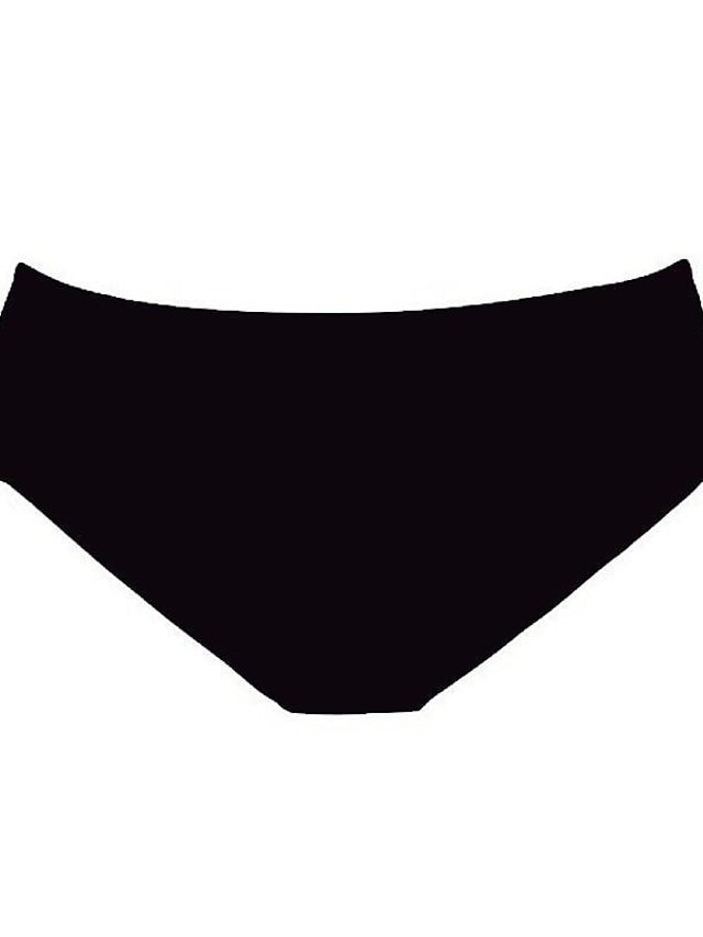 RTTMALL Women's Swimwear Tankini 2 Piece Normal Swimsuit 2 Piece Solid Color Black Bathing Suits Sports Summer