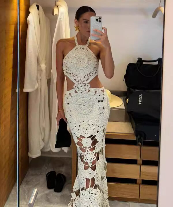 fashion halter backless sheath sexy dress