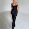 sexy off-shoulder split dress
