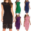 women's clothing solid color lace slim sheath sexy dress