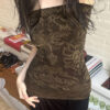 women's clothing design sense waist-tight vintage chest-flattering