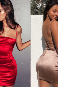 hot selling sexy sling versatile lace-up backless nightclub dress