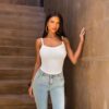 women's wear camisole casual fashion slim fit slimming solid color versatile top