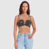 women's top night club hot girl full diamond vest top