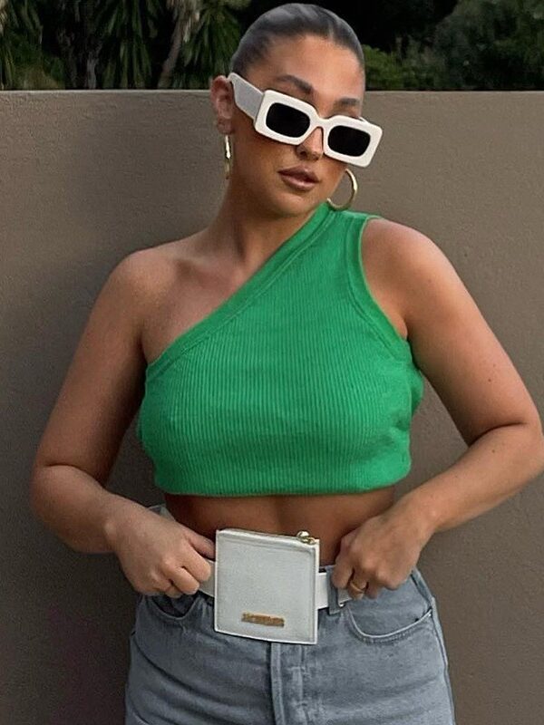 women's clothing high waist navel hot girl sexy foreign trade backless camisole