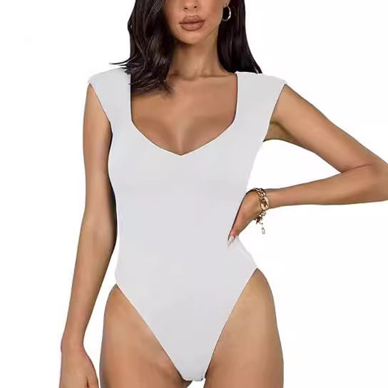 women's one-piece sexy solid color jumpsuit foreign