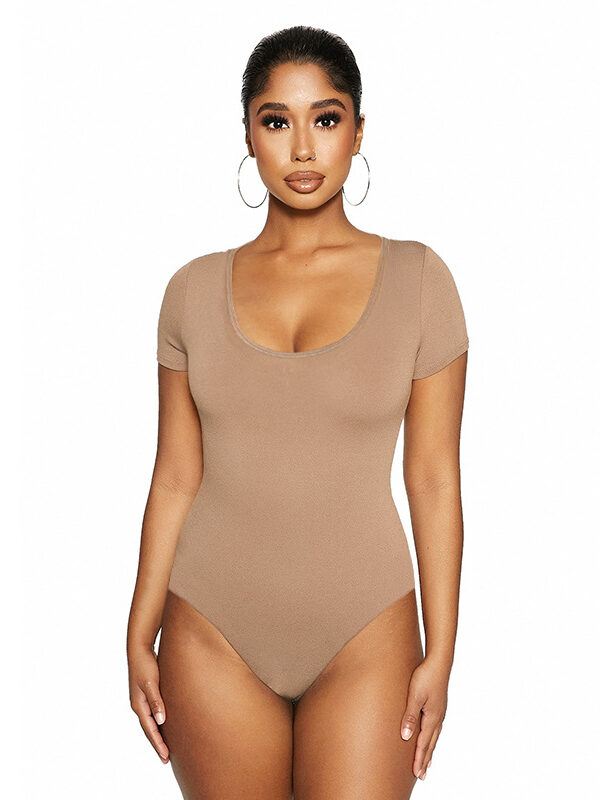 2025 summer Europe and America cross border trendy new women's clothing Sexy Slim fit Rayon U-neck long-sleeved adult jumpsuit